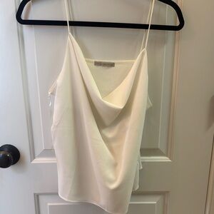 BCBGMaxAzria Cream Asymmetrical Sleeveless Camisole